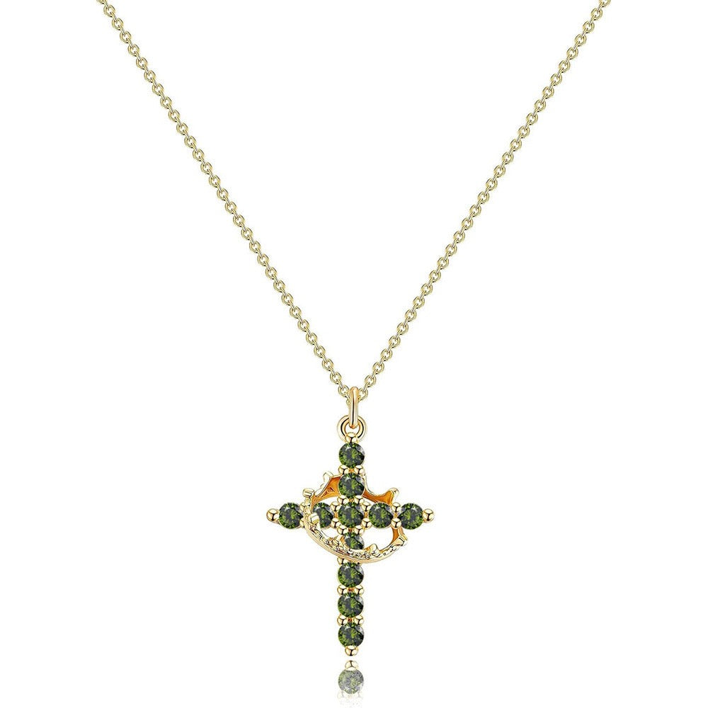 The Eternal Cross & Crown Necklace
