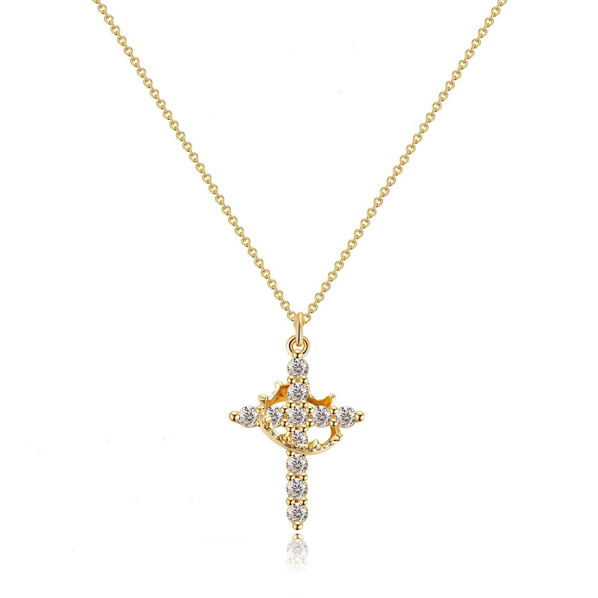 The Eternal Cross & Crown Necklace