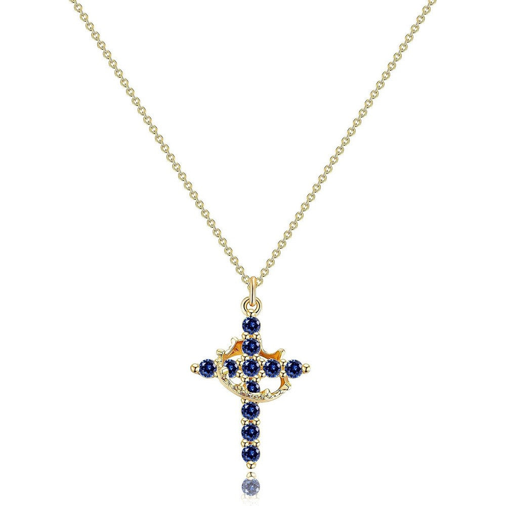 The Eternal Cross & Crown Necklace