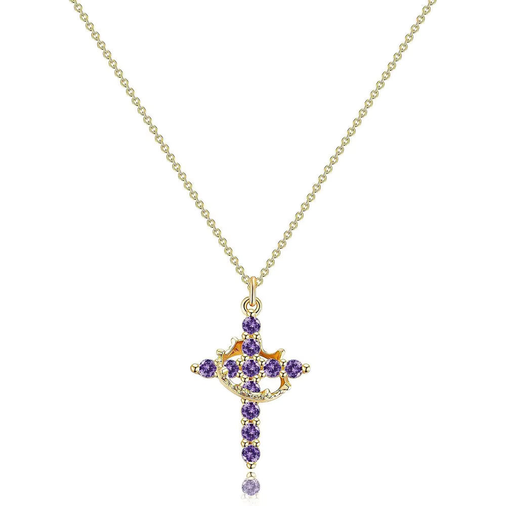 The Eternal Cross & Crown Necklace