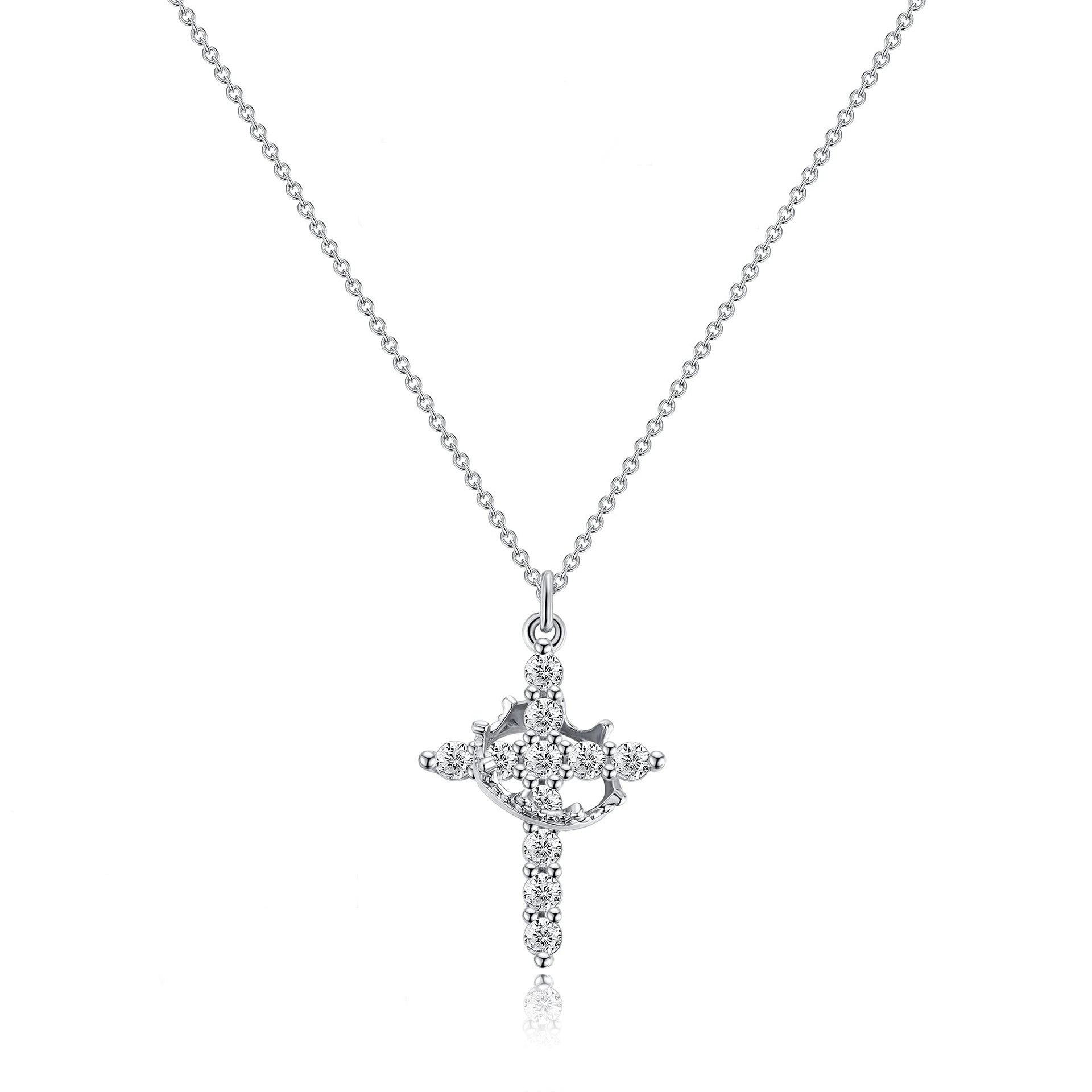 The Eternal Cross & Crown Necklace